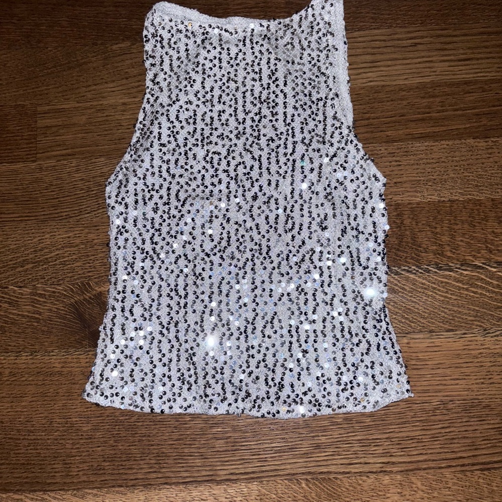 & Other Stories Sequin Tank Top - White